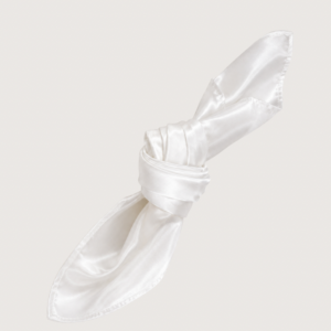 Serviette Satin Weiß