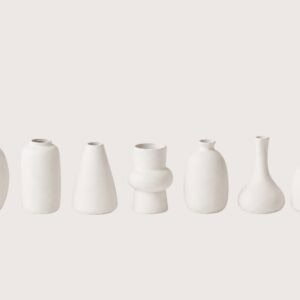 Blumenvase Keramik Weiß